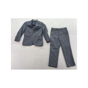 Crew Cut by J Crew Suit Boys 6 2 Piece Charcoal Grey Tollegro Fabric Italy